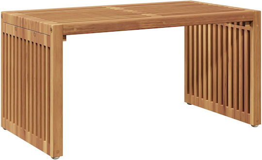 Garten- und Terrassentisch für Kleine Außenbereiche aus Teak Braune 70x37,5x35,5cm