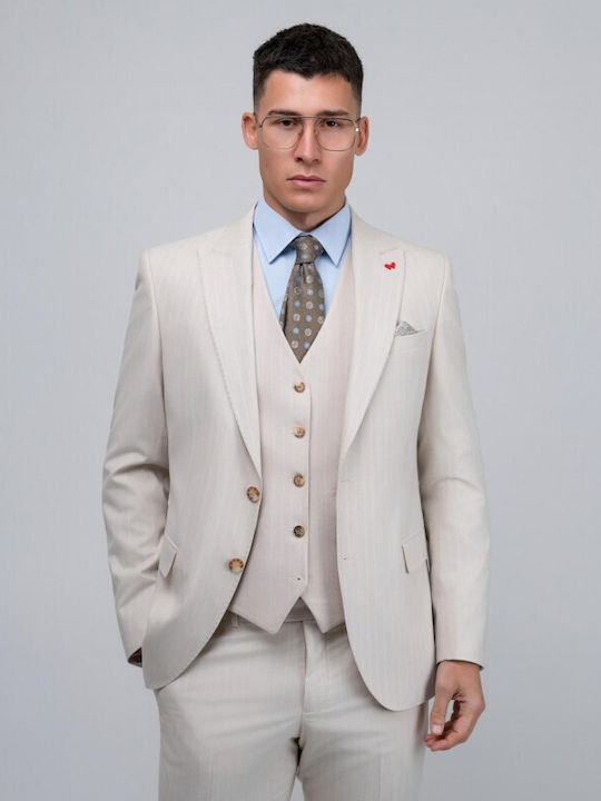 Summer Men's Suit Ecru
