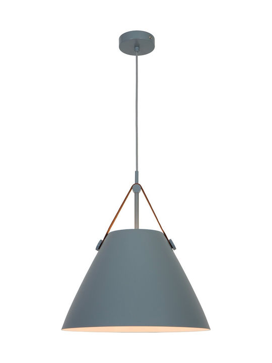Viokef Hector Pendant Light Gray Bell with Socket E27 35x350x30cm