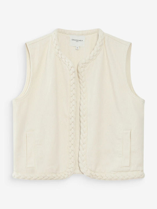 Beige Damenweste
