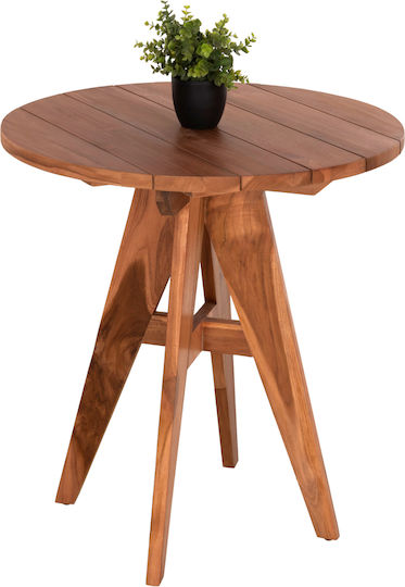 Wooden Masa pentru spații exterioare mici Leo Natural 70x70x75buc