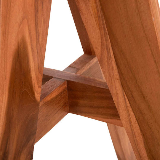 Garden & Terrace Table for Small Outdoor Spaces by Freebox Made of Solid Teak Natural 70x70x75cm