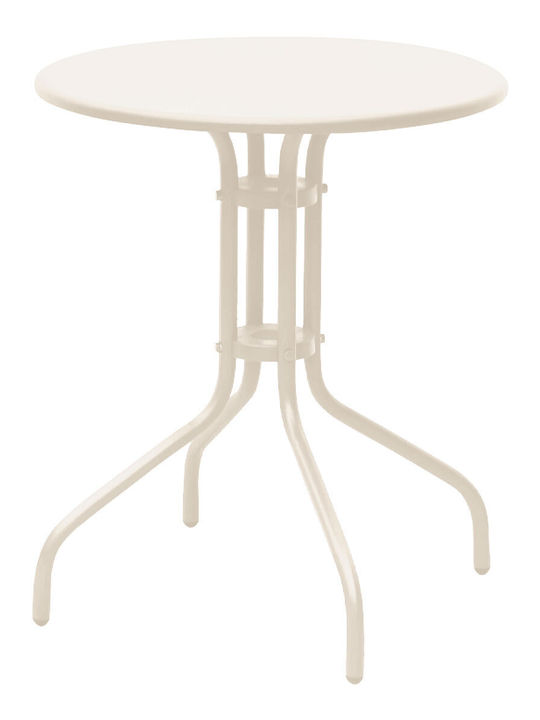 Tisch für kleine Außenbereiche Stabil Ivory 60x60x70cm