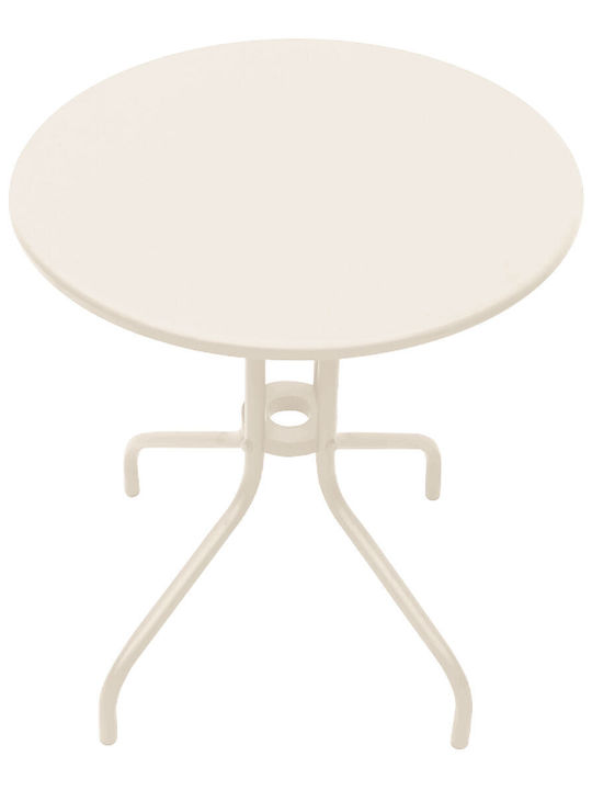 Tisch für kleine Außenbereiche Stabil Ivory 60x60x70cm