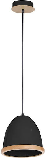Eko Light Lustră Suspendată Negru 21x21cm.