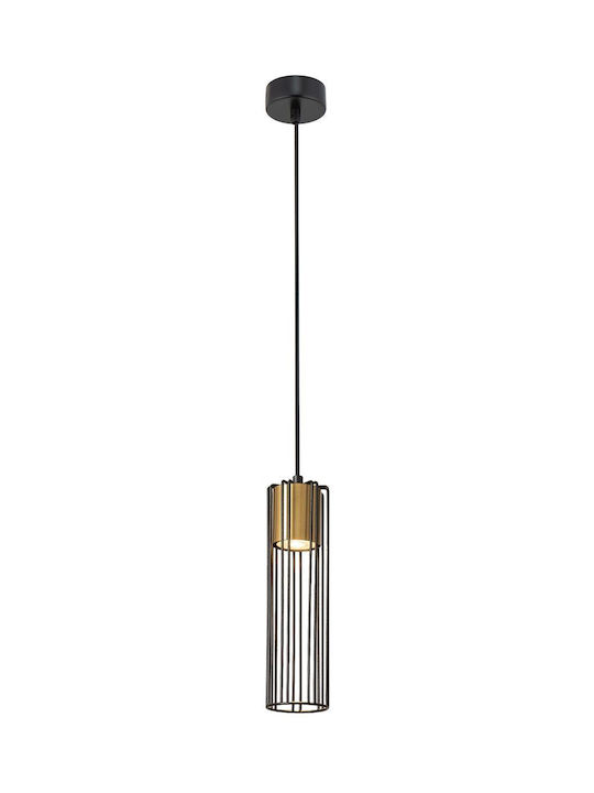 Viokef Hängelampe Gold Schiene mit Fassung GU10 7.5x160cm.