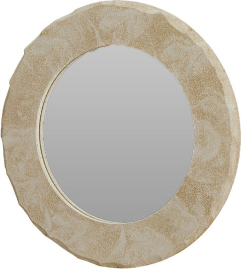 DD1001180 Καθρέπτης Μπεζ Διαμέτρου 30cm