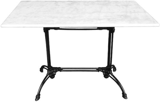 Τραπέζι Zosal 110x70x71.8 Λευκή-μαύρη απόχρωση Τραπέζι Zosal 110x70x71.8 Λευκή-μαύρη απόχρωση