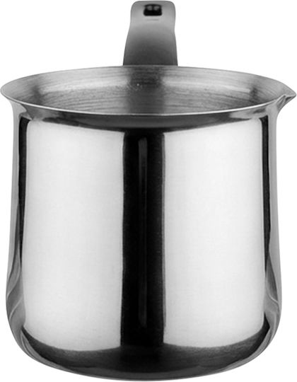 Cheffinger 700ml Turkish Coffee Pot Integrated Spout Ergonomic Handle Black Silver