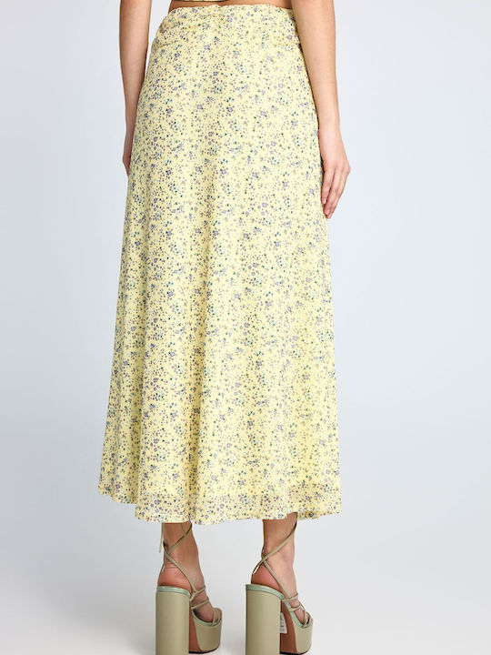 Maxi Women's Skirt Floral Yellow FBL013-110-14-Lemonade