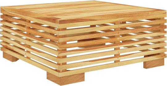 Garten- und Terrassentisch Sitzungszimmer 69,5x69,5x31 Natürlich Garten- und Terrassentisch Sitzungszimmer 69,5x69,5x31 Natürlich