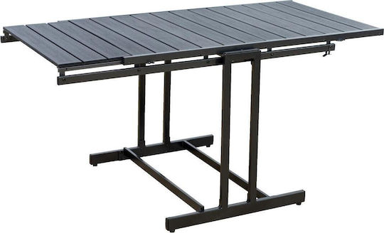 Tisch Verpflegung Zusammenklappbar 147.5x76.5x73.6cm Brown