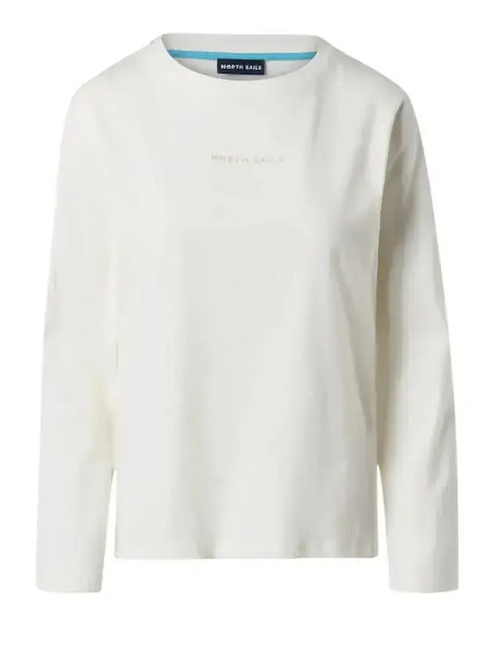 Summer Women's Cotton Blouse Long Sleeve White