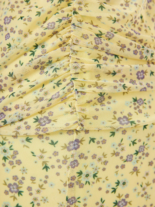 Maxi Women's Skirt Floral Yellow FBL013-110-14-Lemonade