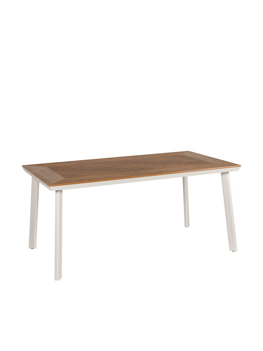 Tisch Stabil Epupa White / Walnut 160x90x73cm