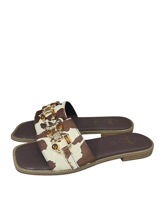 Leather Women's Flat Sandals GY-08392-500-1