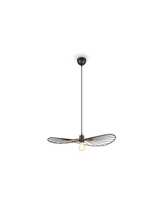 Trio Lighting Pendant Light Black Rail with Socket E27 60x60x150cm