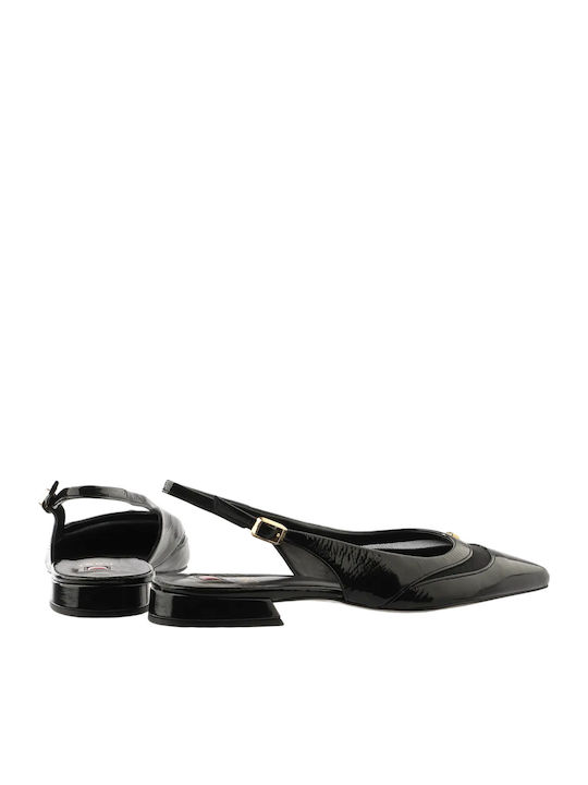 Damen Ballerinas Slingback in Schwarz