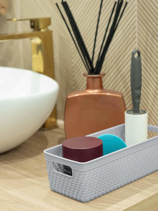 Kadax Plastic White Storage Basket 10x24.5cm