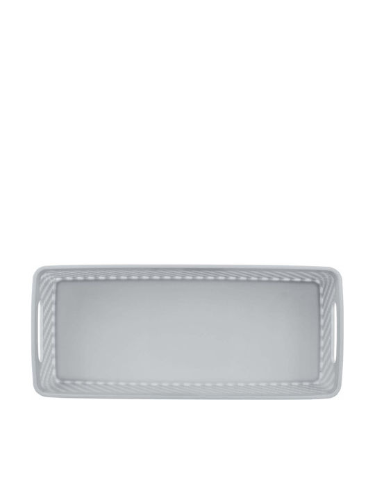 Kadax Plastic White Storage Basket 10x24.5cm