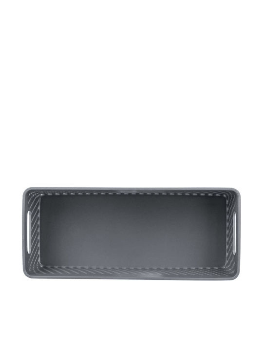 Kadax Καλάθι Αποθήκευσης Πλαστικό Γκρι 10x24.5cm
