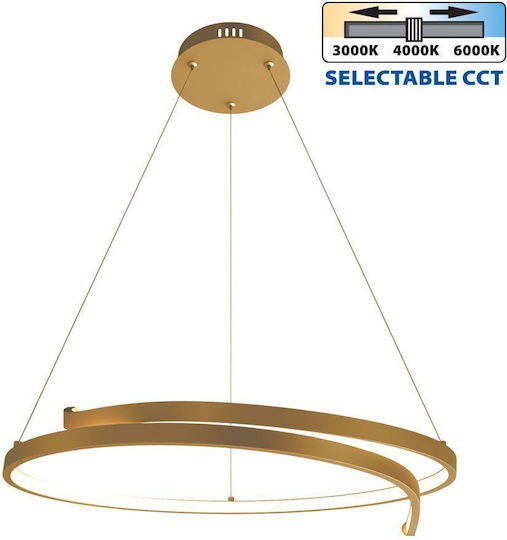 Vivalux LED Κρεμαστό Φωτιστικό Χρυσό 55x55x120εκ. Vivalux LED Κρεμαστό Φωτιστικό Χρυσό 55x55x120εκ.
