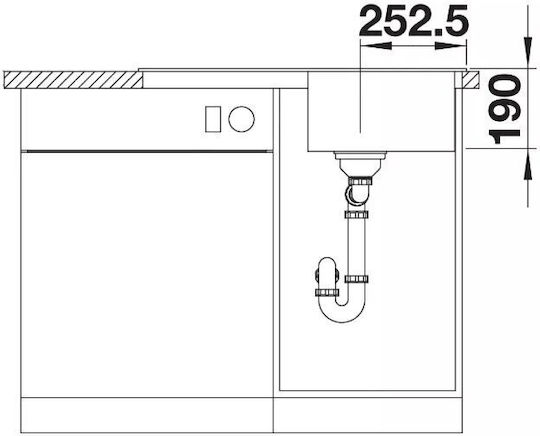 Blanco Chiuvetă De Bucătărie Drop-In Din Granit Lichid M78xL50cm Albă