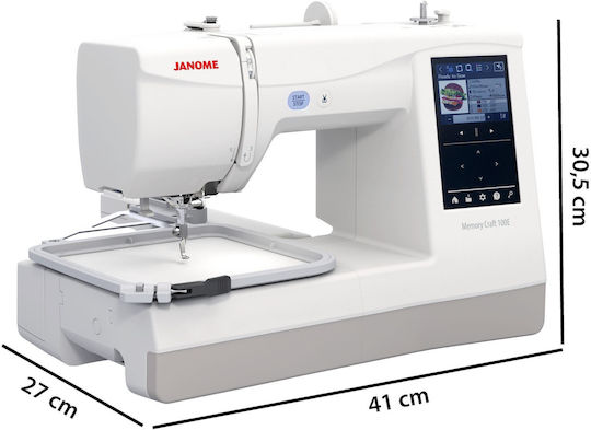 Janome Professionelle Nähmaschine Weiß