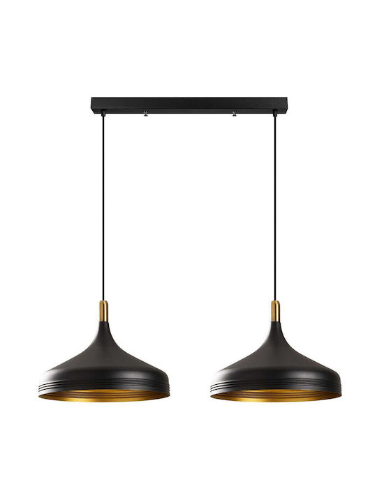 Opviq Saglam Pendant Light Black Rail with Socket E27 68x36x132cm