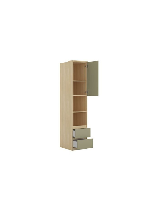 Bibliotecă Nolcala 118 Eucalipt, Stejar 60x45x217 cm