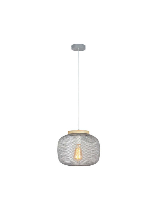 Rabalux Rupert Pendant Light Gray Grid with Socket E27 30cm
