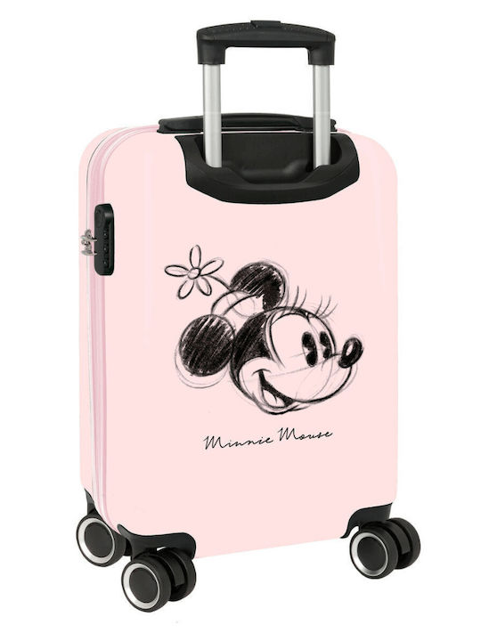 Kelepoyri Minnie Mouse Trolley Kabinas Koffer 4 Räder 57cm Rosa Baby