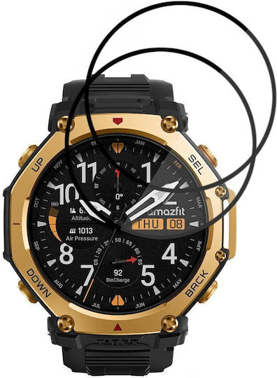 Techsuit Nano Flex Full Face Tempered Glass pentru Amazfit T-Rex 3 Pro 48mm 2 bucăți