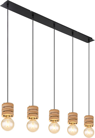 Globo Lighting Angeline Pendant Light Black 116x10x120cm Globo Lighting Angeline Pendant Light Black 116x10x120cm