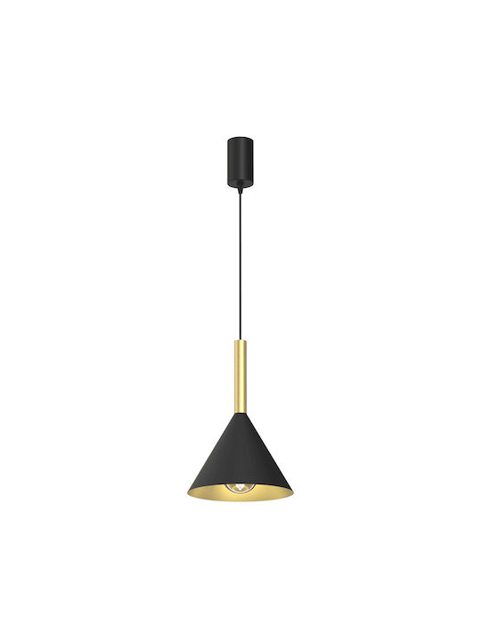 Eko Light Κρεμαστό Φωτιστικό Μαύρο Καμπάνα 21x21εκ.