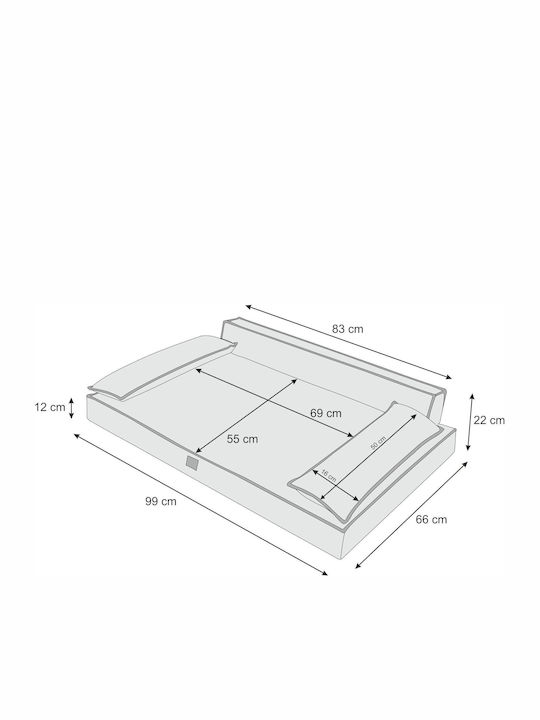 Doggy Dolly Dog Sofa Dog Bed Gray