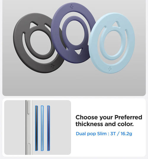 Spigen Ring-Halter für Handy in Hellblau Farbe AMP11368
