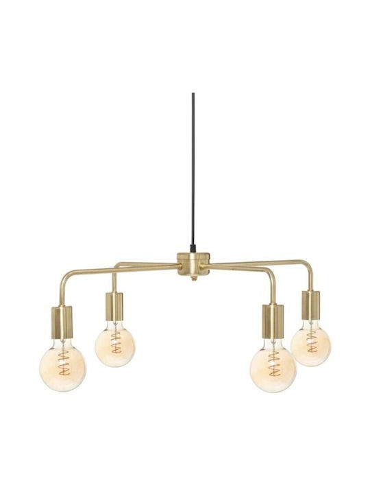 Atmosphera Keli Adjustable Ceiling Light Gold for 4 Bulbs E27 69x69cm