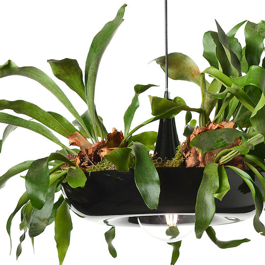 Aca Sobrero Lampă Suspendată Neagră 40x120x120 cm Aca Sobrero Lampă Suspendată Neagră 40x120x120 cm