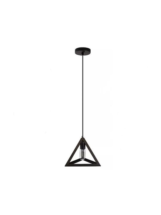 VenCore Pendant Light Black with Socket E27 25x25x21cm