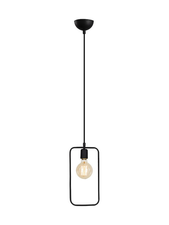 HomeMarkt Κρεμαστό Φωτιστικό Μαύρο με Ντουί E27 15x123εκ.