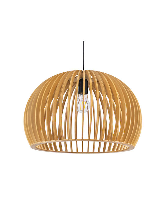 GloboStar Scandinavia Ceiling Light Beige Grid with E27 Socket 44x28x28cm