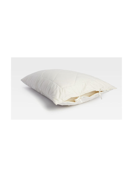 Valeria Home Μαξιλαροθήκη Καπιτονέ Λευκή 50x75εκ.