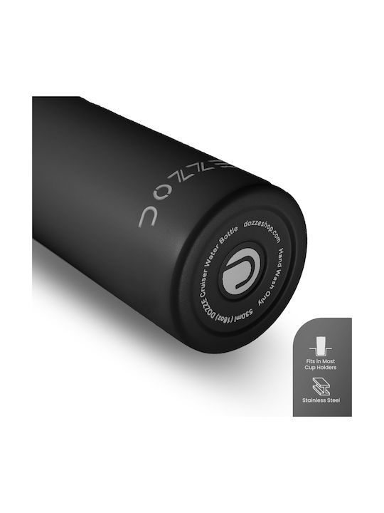 Dozze Αθλητικό Παγούρι Ανοξείδωτο 530ml Μαύρο