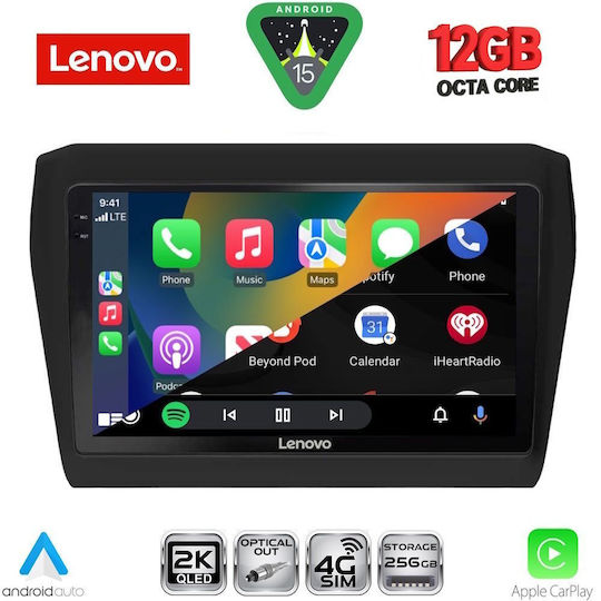 Lenovo Ηχοσύστημα Αυτοκινήτου για Suzuki Swift BMW X1 / X3 / X4 2017 (Bluetooth/USB/WiFi/GPS/Apple-Carplay/Android-Auto) με Οθόνη Αφής 9"
