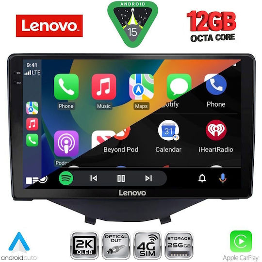 Lenovo Ηχοσύστημα Αυτοκινήτου για Toyota Aygo BMW X1 / X3 / X4 2014-2022 (Bluetooth/USB/WiFi/GPS/Apple-Carplay/Android-Auto) με Οθόνη Αφής 9"