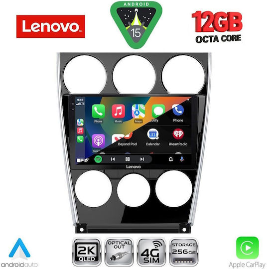 Lenovo Car Audio System for BMW X1 / X3 / X4 Mazda 6 2005-2008 (Bluetooth/USB/WiFi/GPS/Apple CarPlay/Android Auto) with 9" Touch Screen
