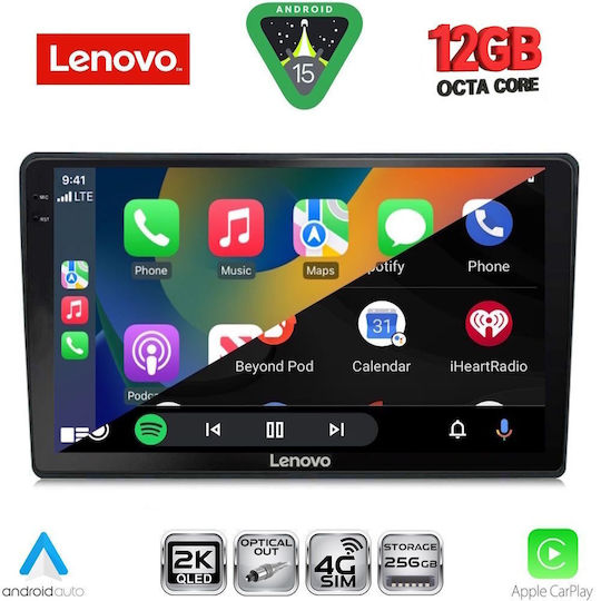 Lenovo Car Audio System for BMW X1 / X3 / X4 Audi A4 2002-2008 Bluetooth USB WiFi GPS Apple CarPlay Android Auto with 9" Touch Screen