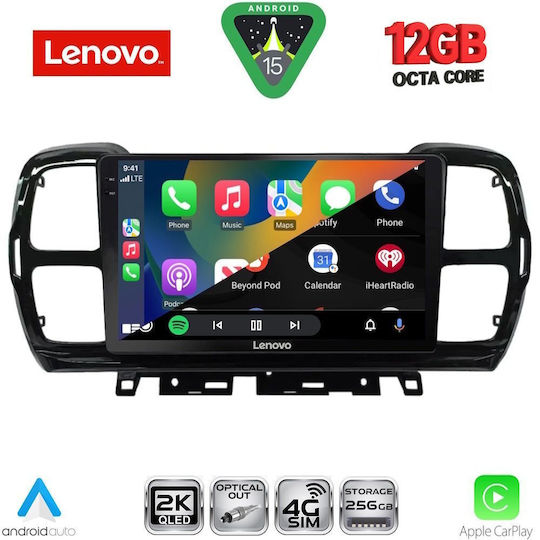 Lenovo Ηχοσύστημα Αυτοκινήτου για Citroen C5 Aircross BMW X1 / X3 / X4 2017-2021 (Bluetooth/USB/WiFi/GPS/Apple-Carplay/Android-Auto) με Οθόνη Αφής 9"
