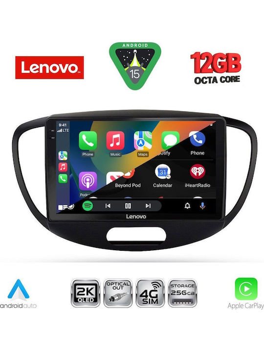 Lenovo Car Audio System for BMW X1 / X3 / X4 Hyundai i10 2008-2013 (Bluetooth/USB/WiFi/GPS/Apple CarPlay/Android Auto) with 9" Touch Screen